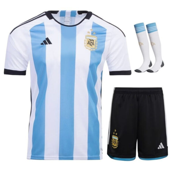 Maillot ENFANT/JUNIOR Argentine 3 Étoiles Champion Coupe du Monde 2022-2023