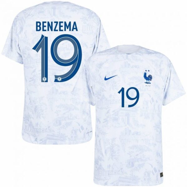 Maillot Benzema Equipe de France Extérieur Coupe Du Monde 2022