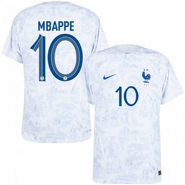 Maillot Mbappé Equipe de France Extérieur Coupe Du Monde 2022