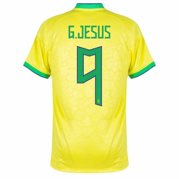 Maillot Gabriel Jesus Brésil Domicile Coupe Du Monde 2022 – Image 2