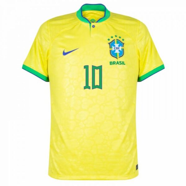 Maillot Neymar Jr Brésil Domicile Coupe Du Monde 2022 – Image 3