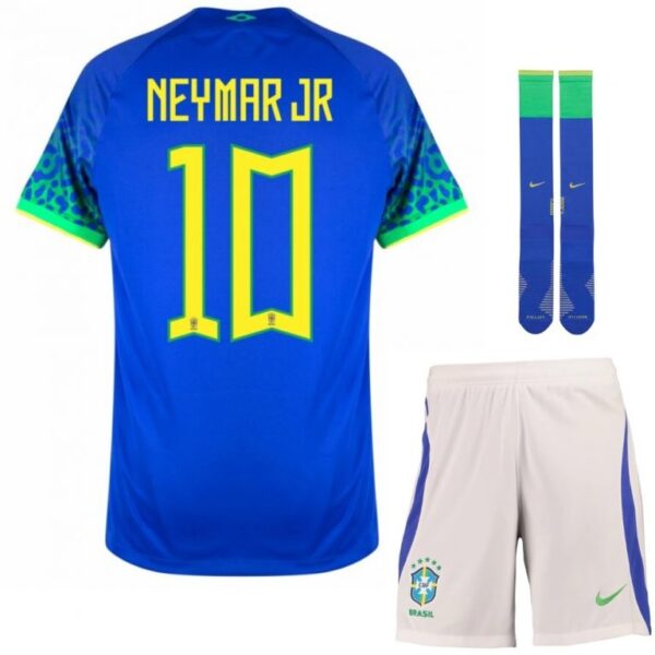 Maillot ENFANT/JUNIOR Neymar Jr Brésil Extérieur Coupe Du Monde 2022