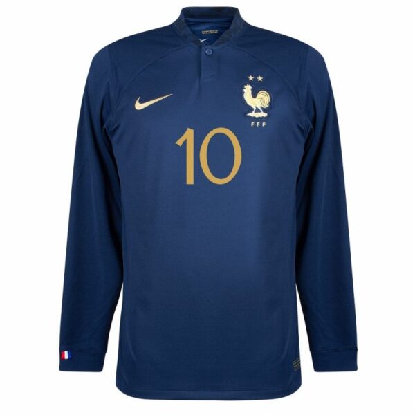 Maillot Mbappé Manches Longues Equipe de France Domicile Coupe Du Monde 2022 – Image 3