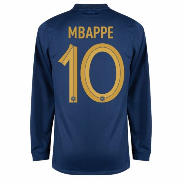 Maillot Mbappé Manches Longues Equipe de France Domicile Coupe Du Monde 2022 – Image 2