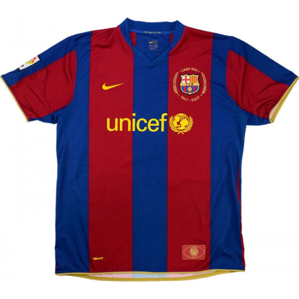 Maillot Vintage Messi Barcelone Domicile 2007-2008 – Image 2